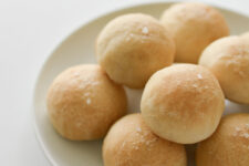 close up image of a plate containing freshly bake doughballs