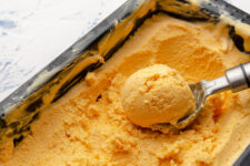 Homemade pumpkin ice cream.