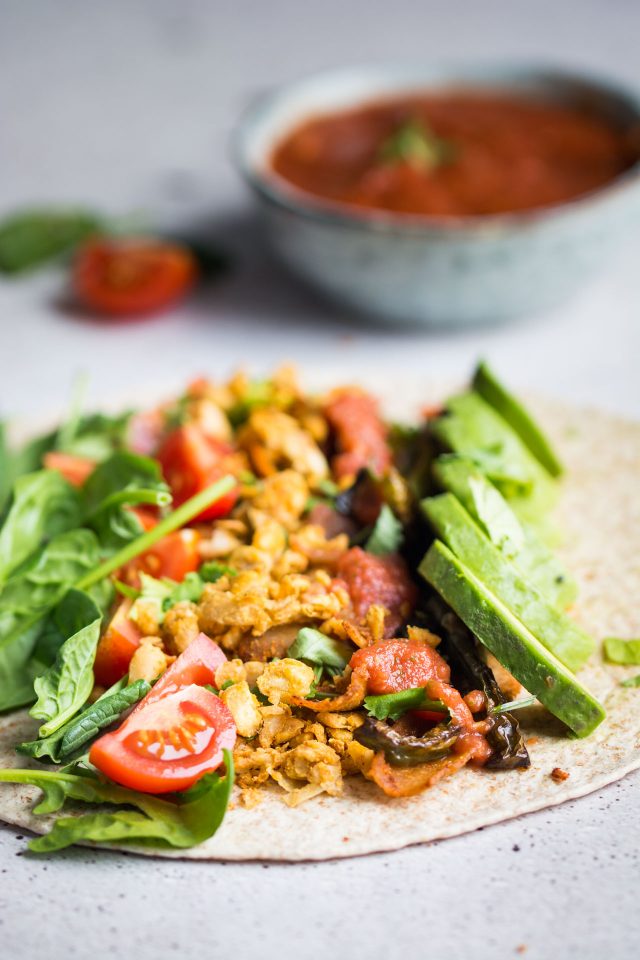 The ultimate vegan breakfast burrito. Stuffed full of breakfast goodness from scrambled chickpeas to fresh avocado, this really is the best way to start your day!