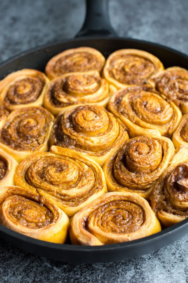 Vegan Sweet Potato Cinnamon Rolls. Soft, fluffy and sweet, these cinnamon rolls are perfect for a more indulgent breakfast!