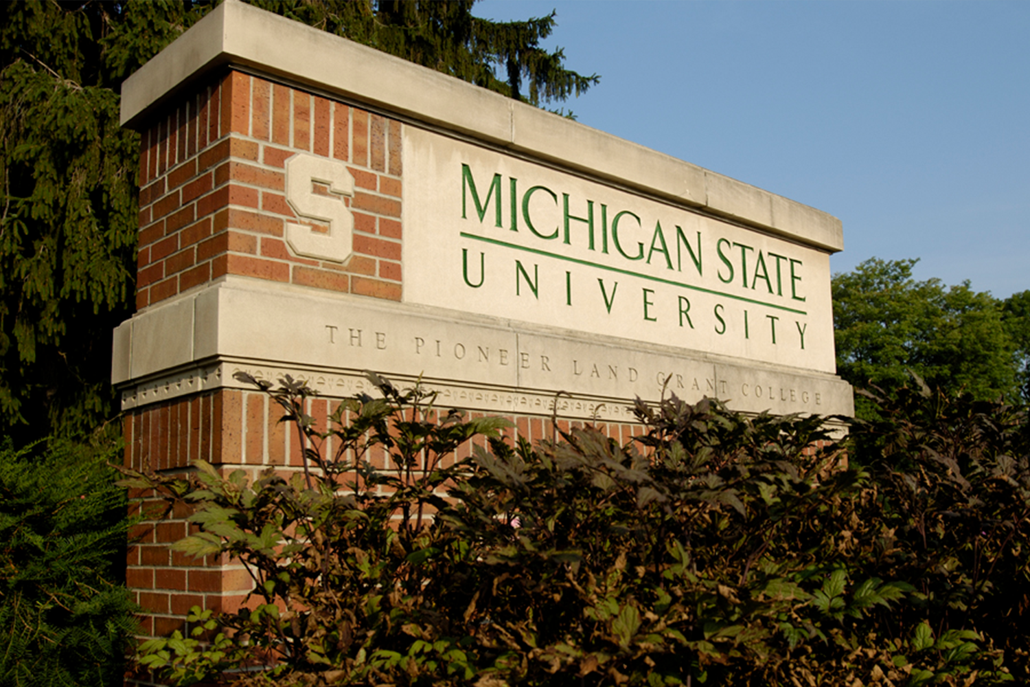 Michigan State University welcome sign